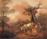 Landscape with a Woodcutter cowrting a Milkmaid Thomas